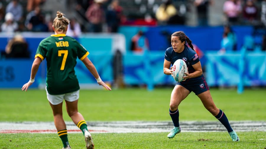 An undated courtesy image shows women's rugby player Alena Olsen. (Courtesy Evan Denworth)