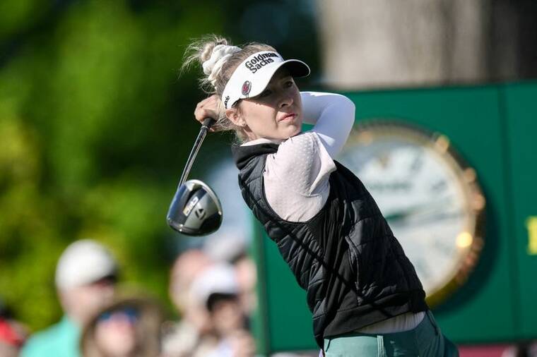 USA TODAY
                                Nelly Korda hits a tee shot on the 10th hole during the first round of the U.S. Womens Open on May 30.