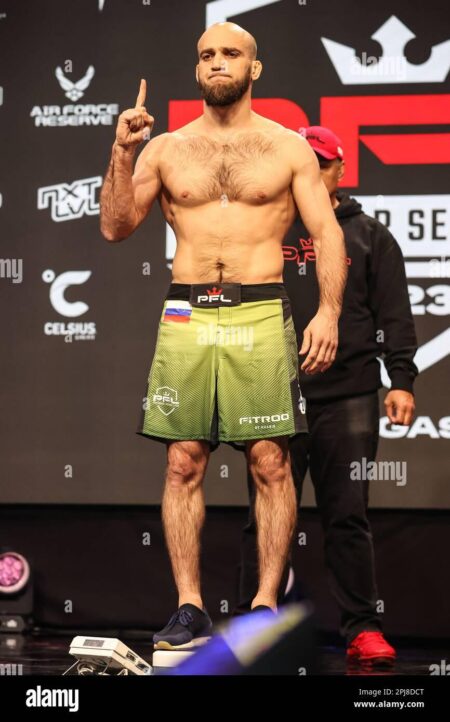 Movlid Khaybulaev Dominates Jesus Pinedo in a Thrilling 2025 PFL 8 Showdown – Stunning Photos Inside