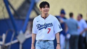BTS’s V to Throw Ceremonial First Pitch at Los Angeles Dodgers Game